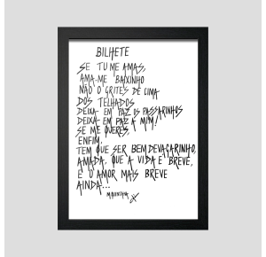 QUADRO: Bilhete